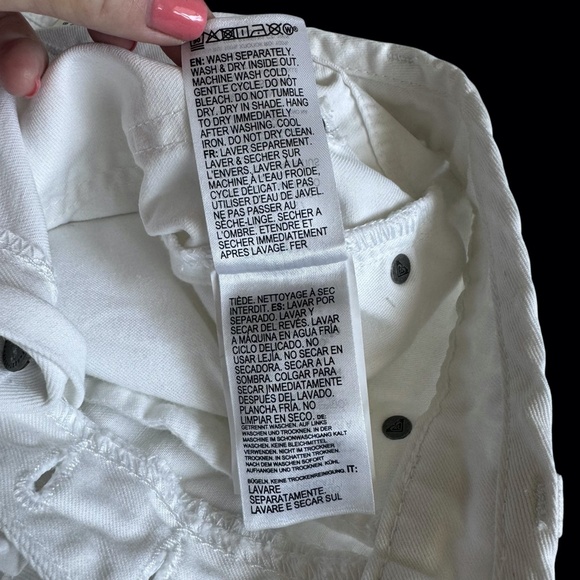 NWT ROXY High Rise White Denim Jean Shorts Women's Button up fly Size 27 - Picture 14 of 16